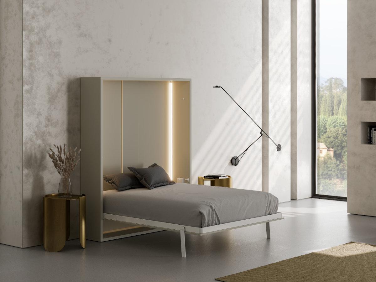 cama abatible en dormitorio moderno